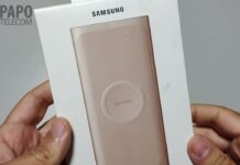 Bateria Externa Samsung Wirelless (unboxing e testes) EB-U1200CSPGBR – Power Bank iPhone Motorola