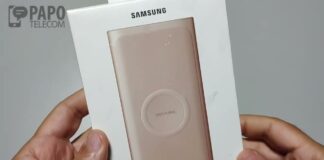 Bateria Externa Samsung Wirelless (unboxing e testes) EB-U1200CSPGBR – Power Bank iPhone Motorola