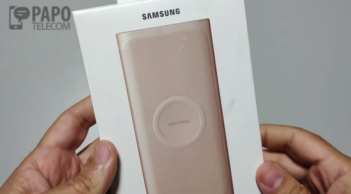 Bateria Externa Samsung Wirelless (unboxing e testes) EB-U1200CSPGBR – Power Bank iPhone Motorola