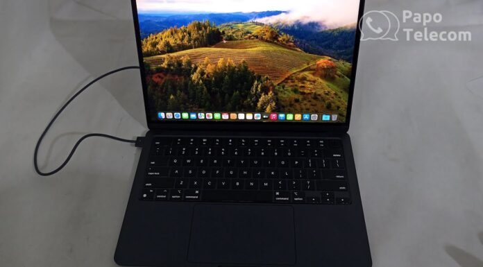 Macbook Air M2 (unboxing e testes rápidos) A2681 midnight 8GB 256GB