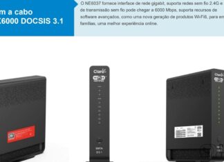 Novo Modem Claro Coaxial Wi-Fi 6 e Porta 2.5Gb – SDMC NE6037 – Planos Coaxial Claro