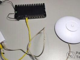 AP UniFi U7-Pro Ubiquiti Wi-Fi 7 BE (unboxing e testes) Porta 2.5Gbps (fonte PoE+)