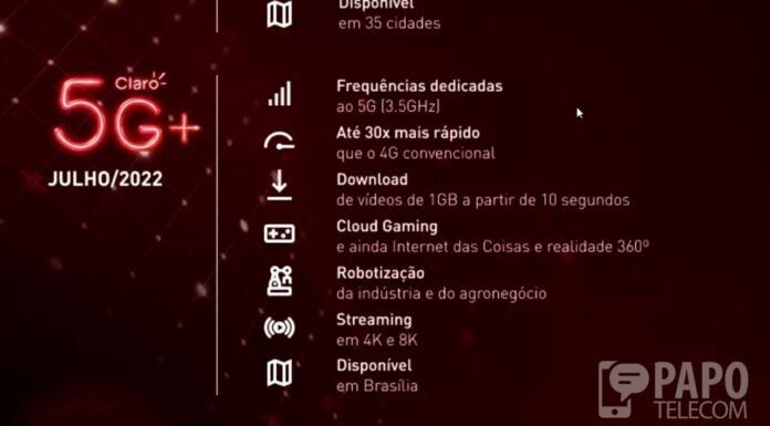 Rede 5G em 3.5Ghz Disponível via NSA, SA e DSS (Claro, Vivo, TIM) Celulares Compatíveis