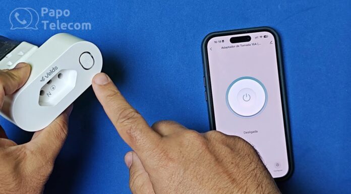 Adaptador de Tomada Wi-Fi 16A inteligente Velds VDS AT16ABW – Ligue seu PC via Alexa
