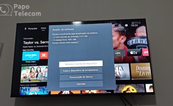 Atualizando TV Android TCL 40S5400A (sem espaço para atualização, restauração de fábrica)