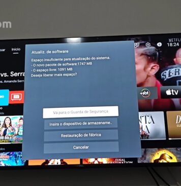 Atualizando TV Android TCL 40S5400A (sem espaço para atualização, restauração de fábrica)