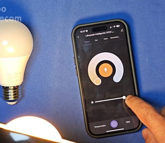Lâmpada Inteligente Wi-Fi Velds VDS L9WA60BW (luz inteligente colorida por comando alexa)
