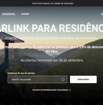 Starlink Mini com Desconto e 30 dias grátis (somente até 30/09) e mensalidade por R$ 190 por mês