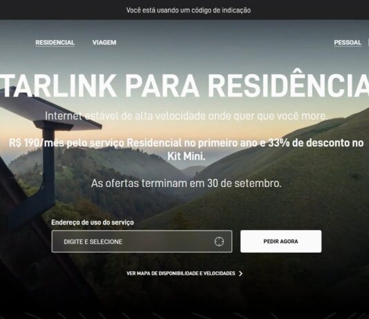 Starlink Mini com Desconto e 30 dias grátis (somente até 30/09) e mensalidade por R$ 190 por mês