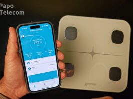 Balança inteligente Geonav com Bioimpedância Apple Health HISAUBA