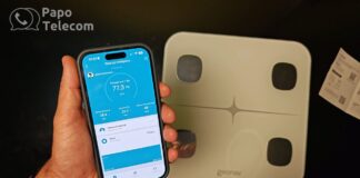 Balança inteligente Geonav com Bioimpedância Apple Health HISAUBA