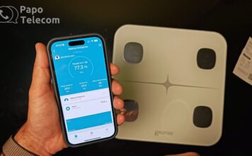 Balança inteligente Geonav com Bioimpedância Apple Health HISAUBA