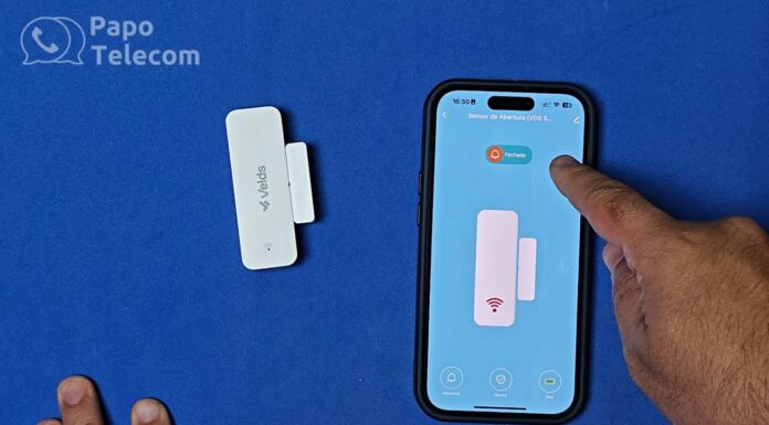 Sensor de abertura de Porta, Janela e Gavetas Wi-Fi inteligente Velds VDS SWPJ