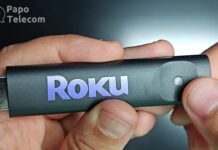 Roku Streaming Stick HD 3840x (tenha Airplay na sua TV)