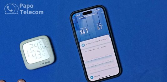 Sensor de Temperatura e Umidade Wi-Fi inteligente Velds VDS STUBW – Ligue o Ar se estiver quente