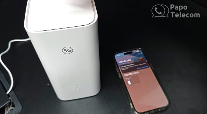 Roteador 5G Huawei H153-381 com Wi-Fi 6 (testando chip Vivo 4G e 5G)