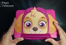 Tablet Patrulha Canina Skye M7 Multilaser 64GB com Wi-Fi Nb422