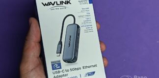 Adaptador de Rede 5 Gigabit USB-C WavLink WL-NWU340GD