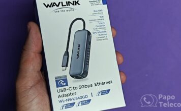Adaptador de Rede 5 Gigabit USB-C WavLink WL-NWU340GD