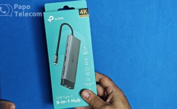 Hub USB-C 9 em 1 Tp-Link com RJ45 Gigabit UH9120C